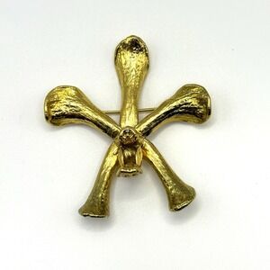 Risis 10 Brooch Genuine Orchid Vintage 24k Dipped Large Singapore Floral Signed